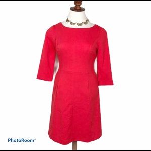 Vince Camuto Crepe Dress Lined Pockets 3/4 Sleeves